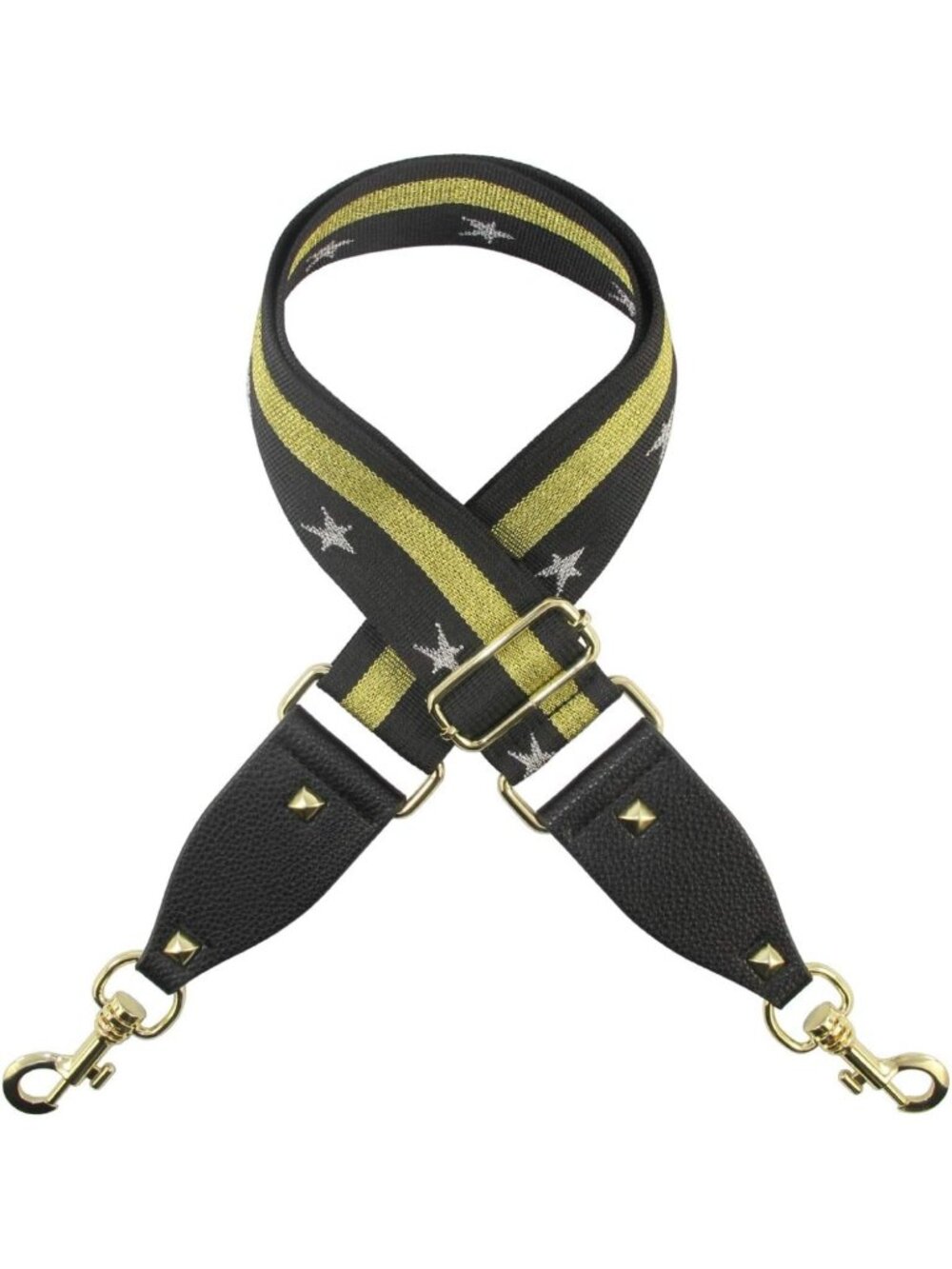 Multicolor Striped Adjustable Guitar Style Purse Strap for Crossbody Bags